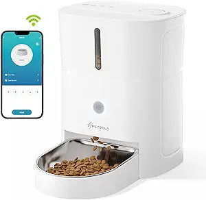 Automatic Cat Feeder, 5G & 2.4G Wi-Fi Cat Food Dispenser with APP Control, 3L Timed Pet Feeder for Pet Dry Food, 1-10 Meals Per Day (FDG10-2.4G+5G)