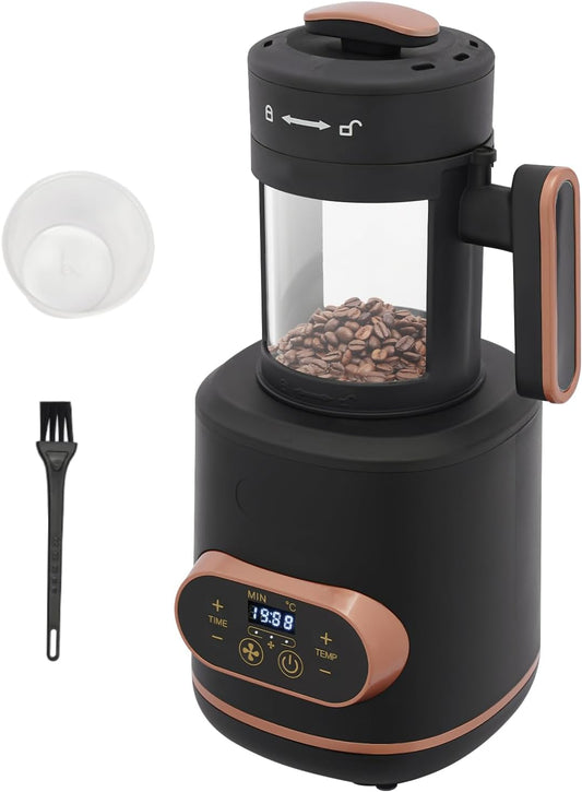 1500W Coffee Bean Roaster Machine, 100g Electric Bean Machine with Timer and Heating Adjustable, Roast Coffee At Home, Intelligent Control, 110V