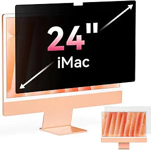 2026 Upgraded iMac Privacy Screen for 24 Inch 2021-2025 Destop Computer Monitor, Anti Glare Blue Light Filter Shield, Anti Spy Privacy Protector