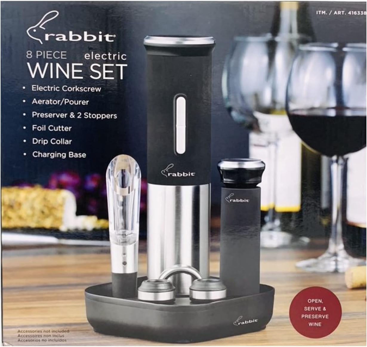Rabbit Electric Wine Opener Set, 8-piece