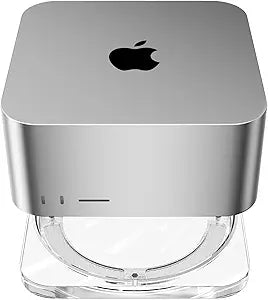 Transparent Acrylic mac Studio Stand, Built in Detachable air Filter Suitable for Mac Studio M2 Max, M2 Ultra, M1 Max, M1 Ultra Accessoriesï¼ŒCooling Desktop Bracket Mount