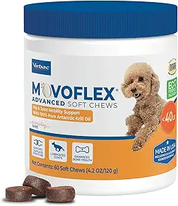 MOVOFLEX Advanced Soft Chews Hip and Joint Support Supplement for Small Dogs 60 Count by Virbac