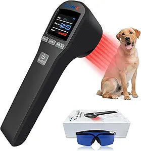 Cold Laser Therapy Device for Muscle & Joint, 4x808nm+16x650nm, Pain Relief, Accelerate Healing, Home Light Therapy for Dogs, Cats, Horses and Animals(Black)