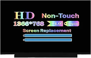 14.0" HD Screen Replacement for Lenovo Ideapad 1 14IJL7 Model 82LV Laptop Computer LCD LED Display Panel (1366 * 768 30 Pins Non-Touch)