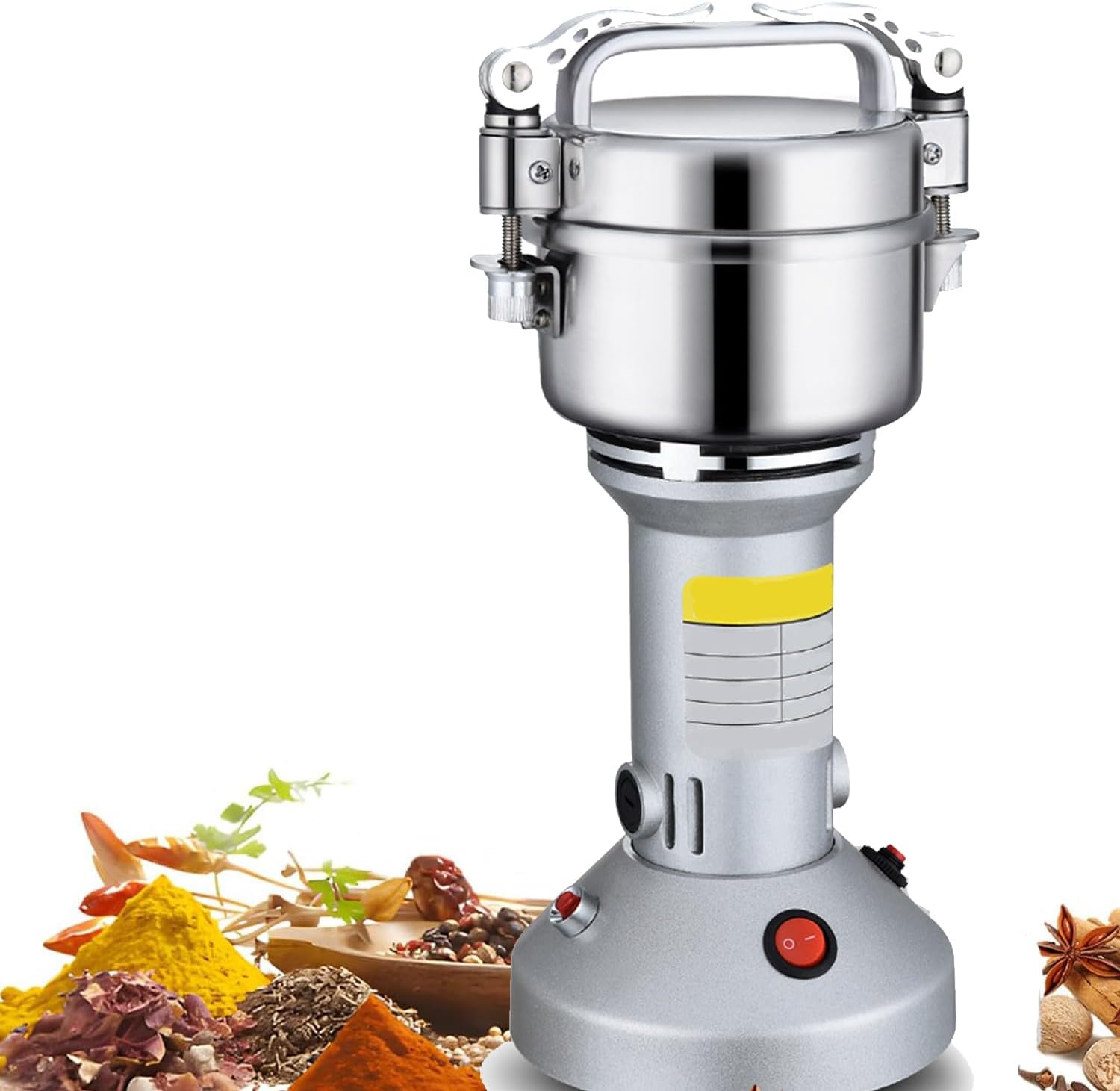 Grain Grinder Mill 250g Electric Stainless Steel Grain Grinder 1480W High-speed Spice Herb Grinder for Corn,Flour,Wheat,Pepper and Coffee Bean