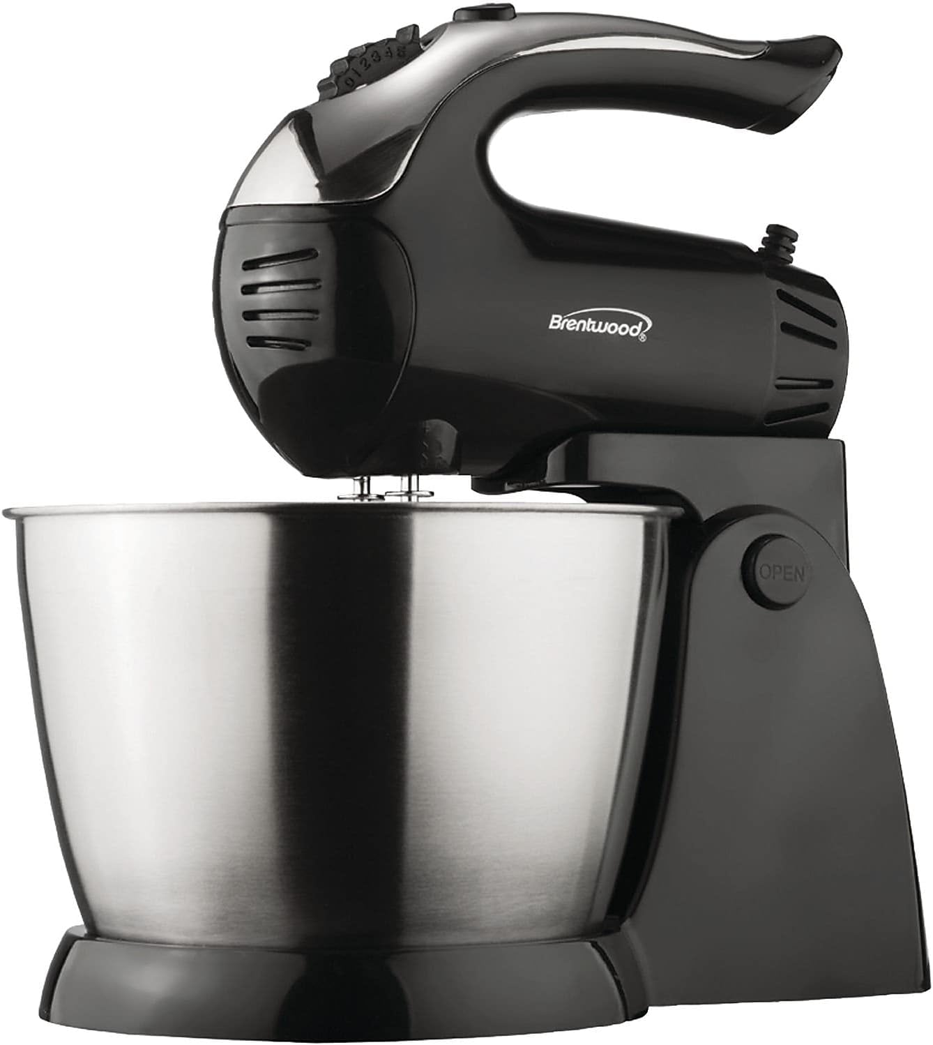 Brentwood SM-1153 Stand Mixer,5-Speed + Turbo,Black
