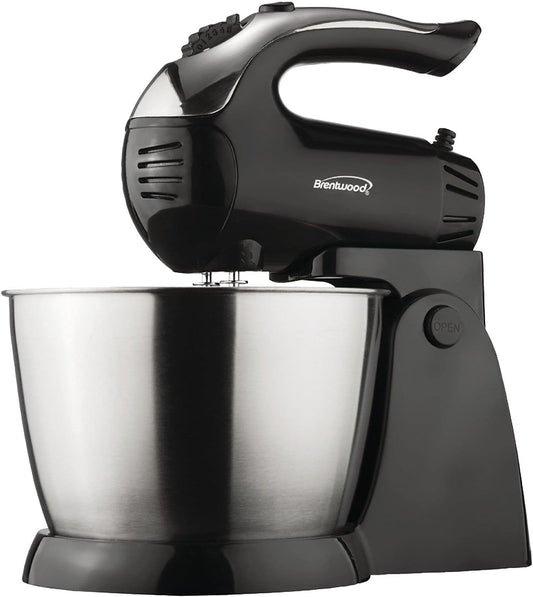 Brentwood SM-1153 Stand Mixer,5-Speed + Turbo,Black