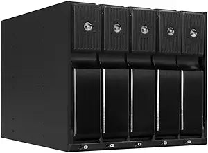 Kingwin Hard Drive Enclosure for Computer PC Case Internal 5 Bay Hot Swap for 3.5â€ HDD SSD, SATA Backplane Aluminum Trayless Mobile Rack, Support SATA I/II/III & SAS I/II 6 Gbps Performance
