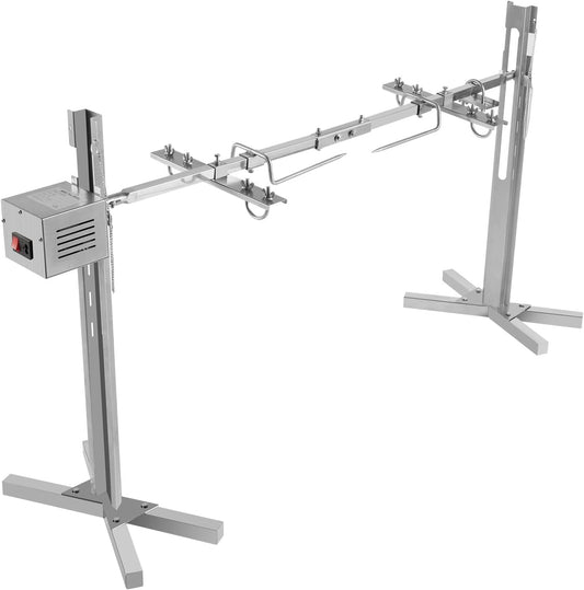 53" Electric BBQ Grill Kit, Pig Grill, 15 BBQ Motors and Height Adjustable BBQ Accessories for Pig BBQ Lamb Outdoor Party Campfire BBQ