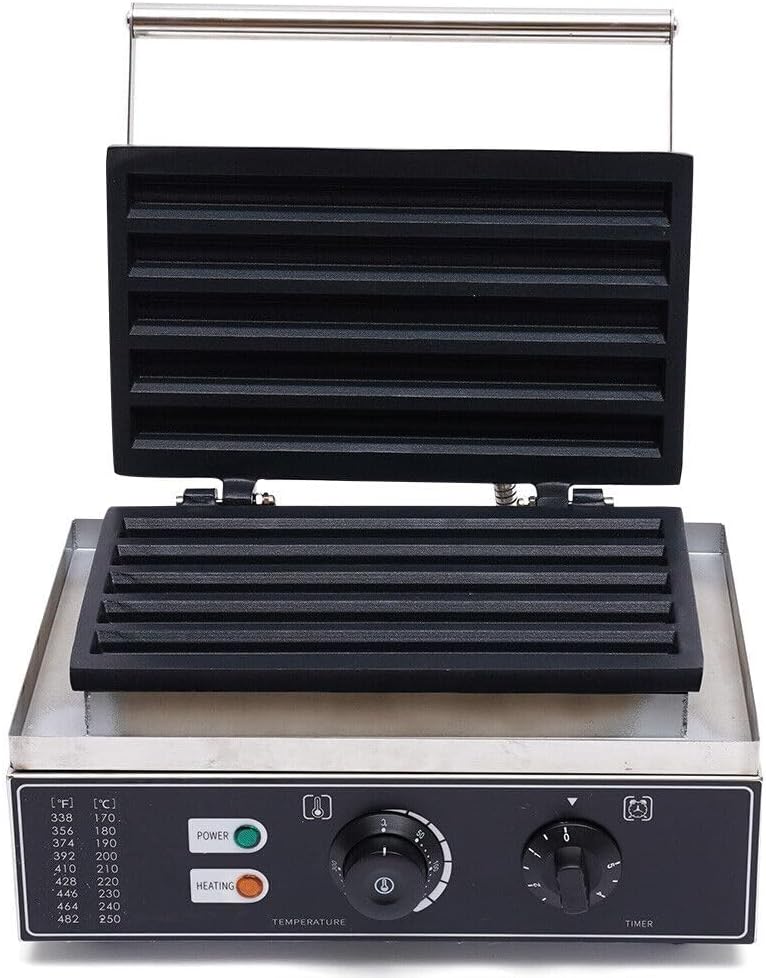 Commercial Electric Churro Maker Machine 5 Sticks Churros Waffle Maker Machine Baker 1550W Temperature Control Commercial Waffle Baker Machine For Baking Delicious Waffles 110V