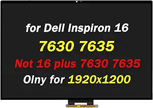 Replacement for Dell Inspiron 16 (2023) 7630 7635 2-in-1 LCD Display P128F P128F001 P128F003 16.0" WUXGA 1920X1200 30 Pins Non-OLED LCD LED Touch Screen Digitizer Assembly (Not for 16 Plus 7630 7635)