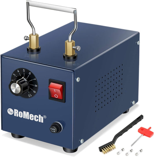 ROMECH 120W Adjustable Electric Rope Cutter, Hot Knife Thermal Blade, Bench Mount Cutting Tool Kit for Braid Fabric Webbing Belting Ribbon (120W, RM-025)