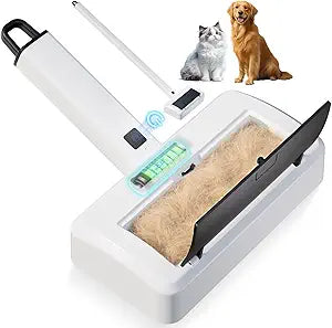 Pet Hair Remover for Carpet, Electric Lint Roller Adjustable Handle Reusable Carpet Rake Dog Cat Hair Removal Tool for Carpets, Rugs, Furniture