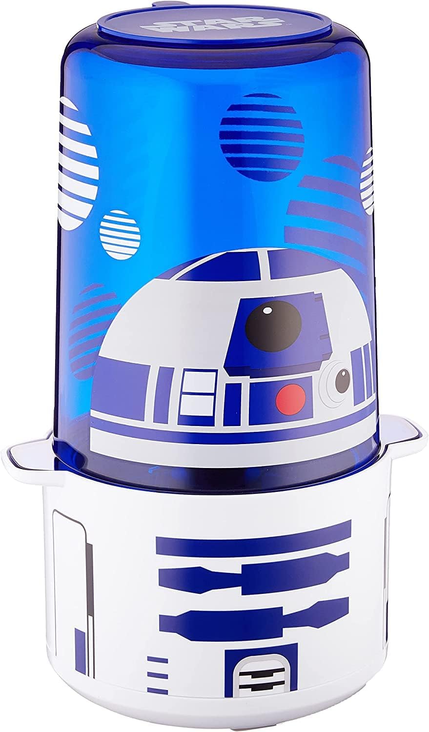 Star Wars R2-D2 Stir Popcorn Popper from Select Brands - Countertop Machine with Non-Skid Feet & Nonstick Surface - Home Kitchen Appliance for Popcorn - Electric Maker with Kernel Scoop & Oil Spoon