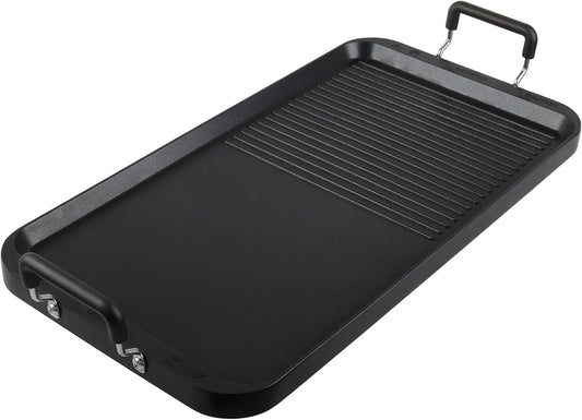 Vayepro 2-in-1 Stove Top Griddle & Grill Pan, 20 Inch Non-Stick Double Burner Griddle for Gas, Electric, and Camping Stoves, Perfect for Pancakes, BBQ, and Indoor\/Outdoor Cooking