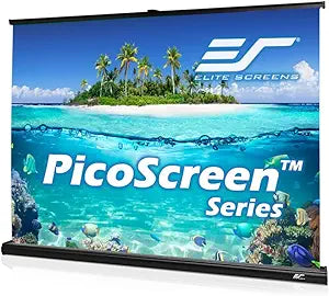 Elite Screens PicoScreen Series, Light-Weight Pull Up Manual Projector Screen, 45-inch 16:9, Portable Table-Top Pull-Up Home Theater Movie Office Classroom Fiberglass Projection Screen, PC45W, Black