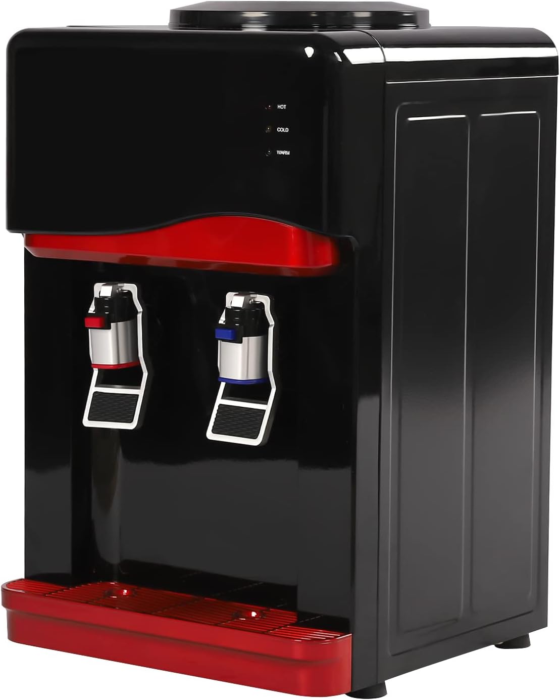 Hot & Cold Water Dispenser, Electric Countertop Top Loading Water Dispenser, Top Loading Hot & Cold Water Coolers with Child Safety Lock, Use for Home, Bedroom, Office