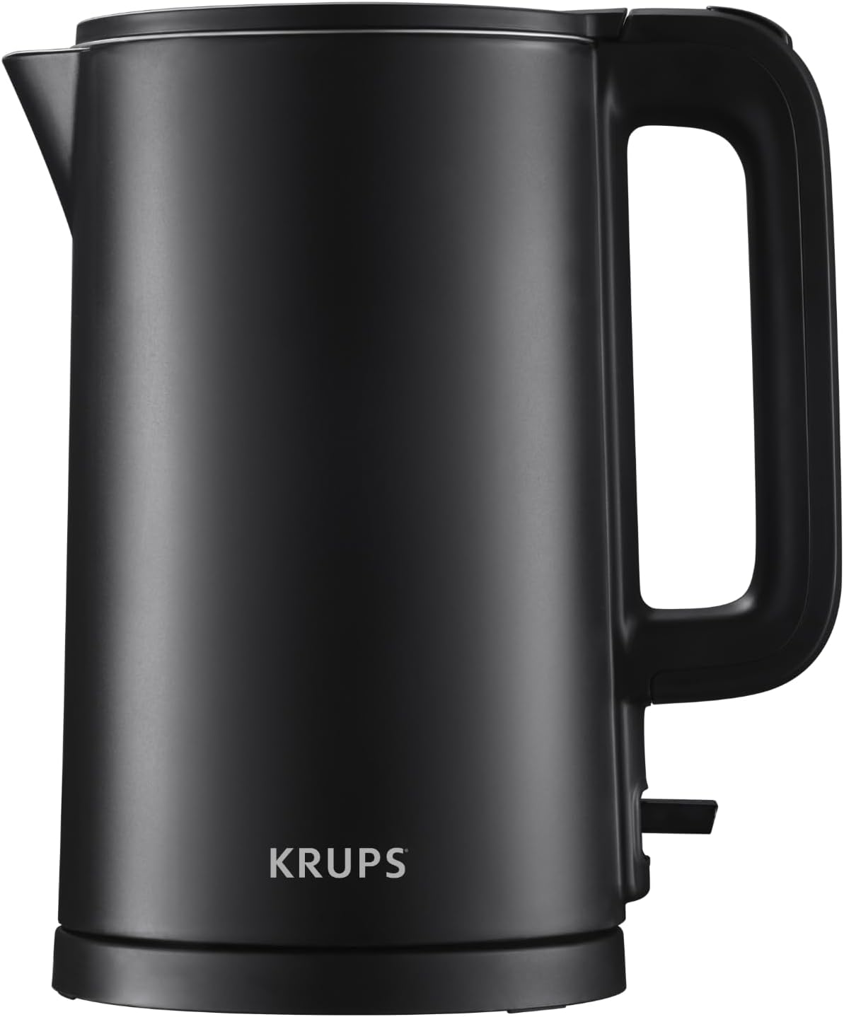 KRUPS 1.5L Electric Kettle Stainless Steel Cool Touch Interior, Fast Boiling, One Cup in 80 Seconds, Double Wall, Auto Off, Keep Warm, Hot Water Kettle Electric, Cordless, Black\/White