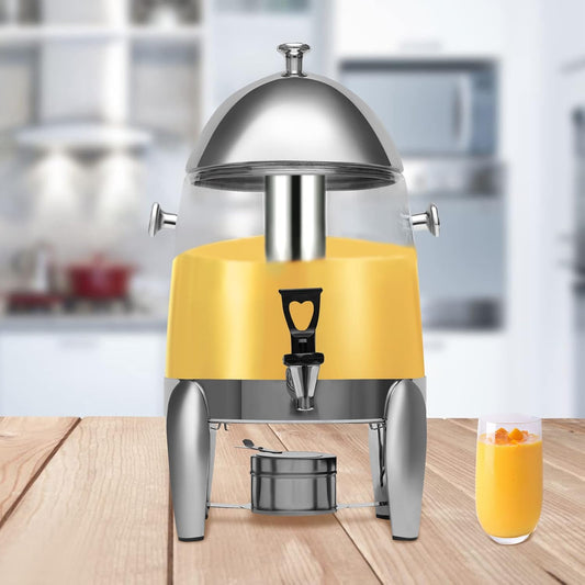 Hot Beverage Dispenser 12L Stainless Steel Coffee Urn and Hot Electric Machine Drink Dispenser Clear Container 3.2 Gallon with Ice Container for Parties Restaurants (12L|Transparent style)