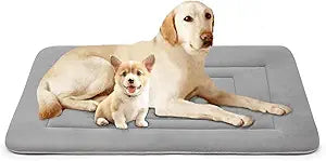 JoicyCo Dog Bed Soft Dog Crate Bed Pad Mat, 48 in Non Slip Bottom Washable Beds for Extra Large Dogs, Pet Bed Mattress Kennel Pad, Clay Gray