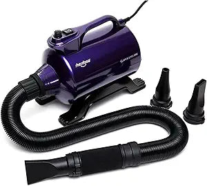 High Velocity Professional Dog Pet Grooming Hair Drying Force Dryer Blower 5.0HP (Super Cyclone) SHD-2600P (Purple)