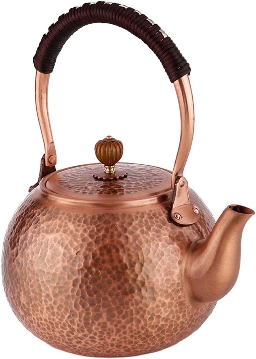1.2L Tea Kettle Violet Copper Teapot Copper Water Boiler Jug Fu Tea Pot Teawear for Stovetop Electric/Induction/Gas Stoves