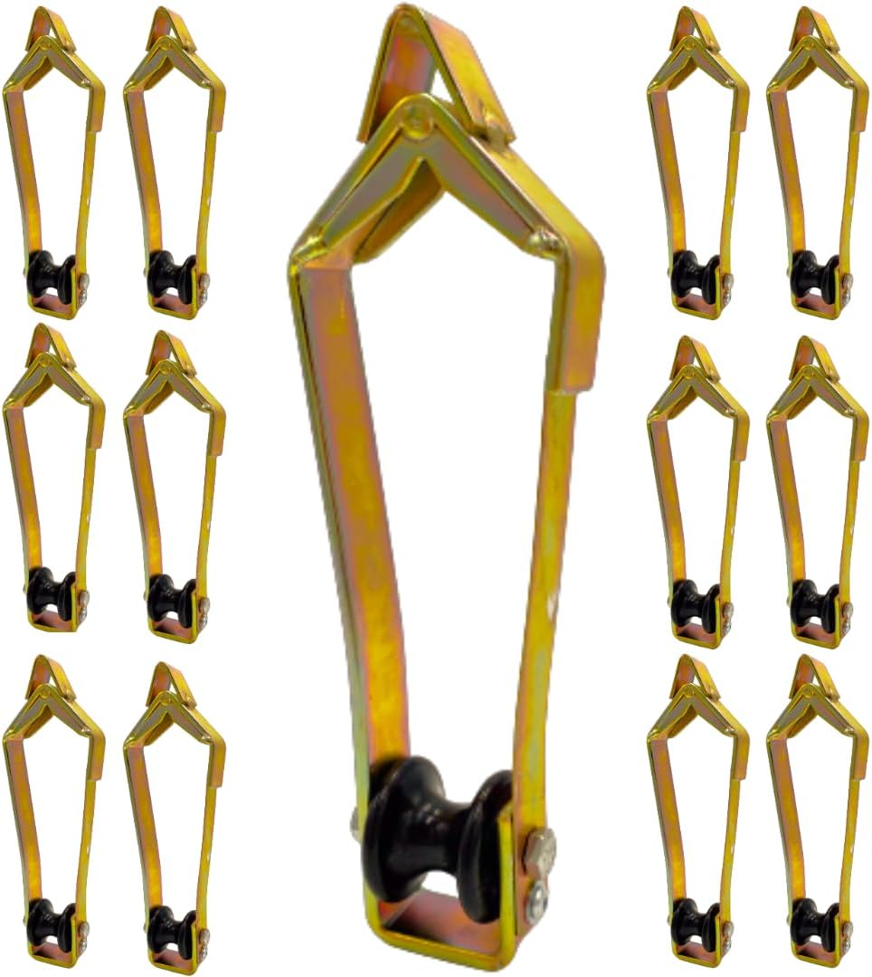 Ruegg Cable Rollers - Slide Stop #2 Cable Rollers, Aerial Construction, RO100S, Aerial Construction Lineman Tools, High Quality Cable Block Rollers (6 Pack)