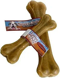 Loving Pets Dlv4708 10-Pack Natures Choice Natural Pressed Rawhide Bones For Dogs, 8-1/2-Inch
