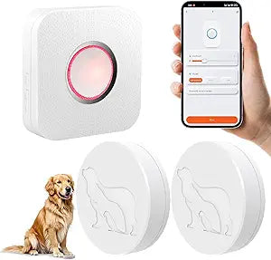 WiFi Dog Door Bell for Potty Training to Go Outside, Smart Doggie Door Bell for Dog, Wireless Doggy Doorbell with Phone App