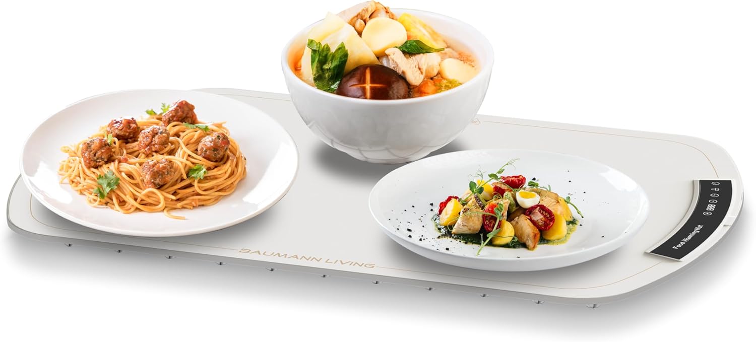 Flexible Electric Warming Mat with Timer and Temperature Control Settings Ideal Parties, Events, and Dinner get-Together.