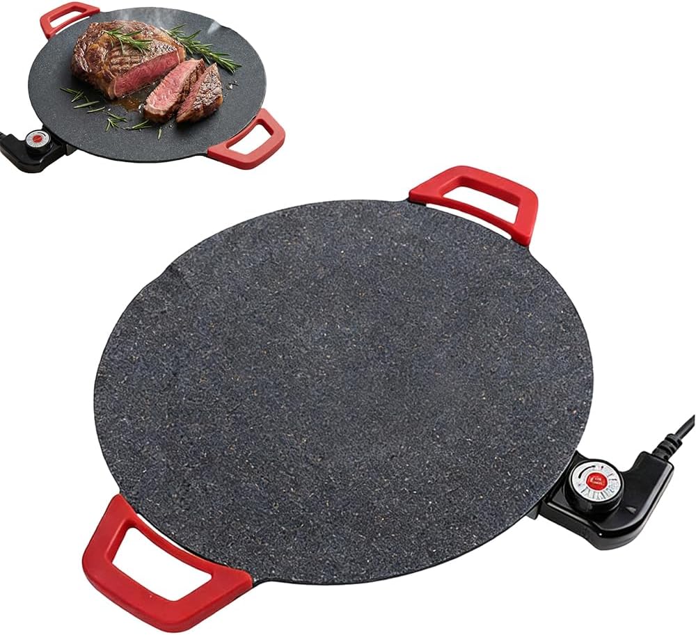 Electric Indoor Smokeless Non-stick Grill Pan, 2026 Upgraded Smokeless Indoor Electric Grill & Nonstick Griddle Compact & Versatile Cooking for Steaks, Pancakes, and BBQ (14 Inches)