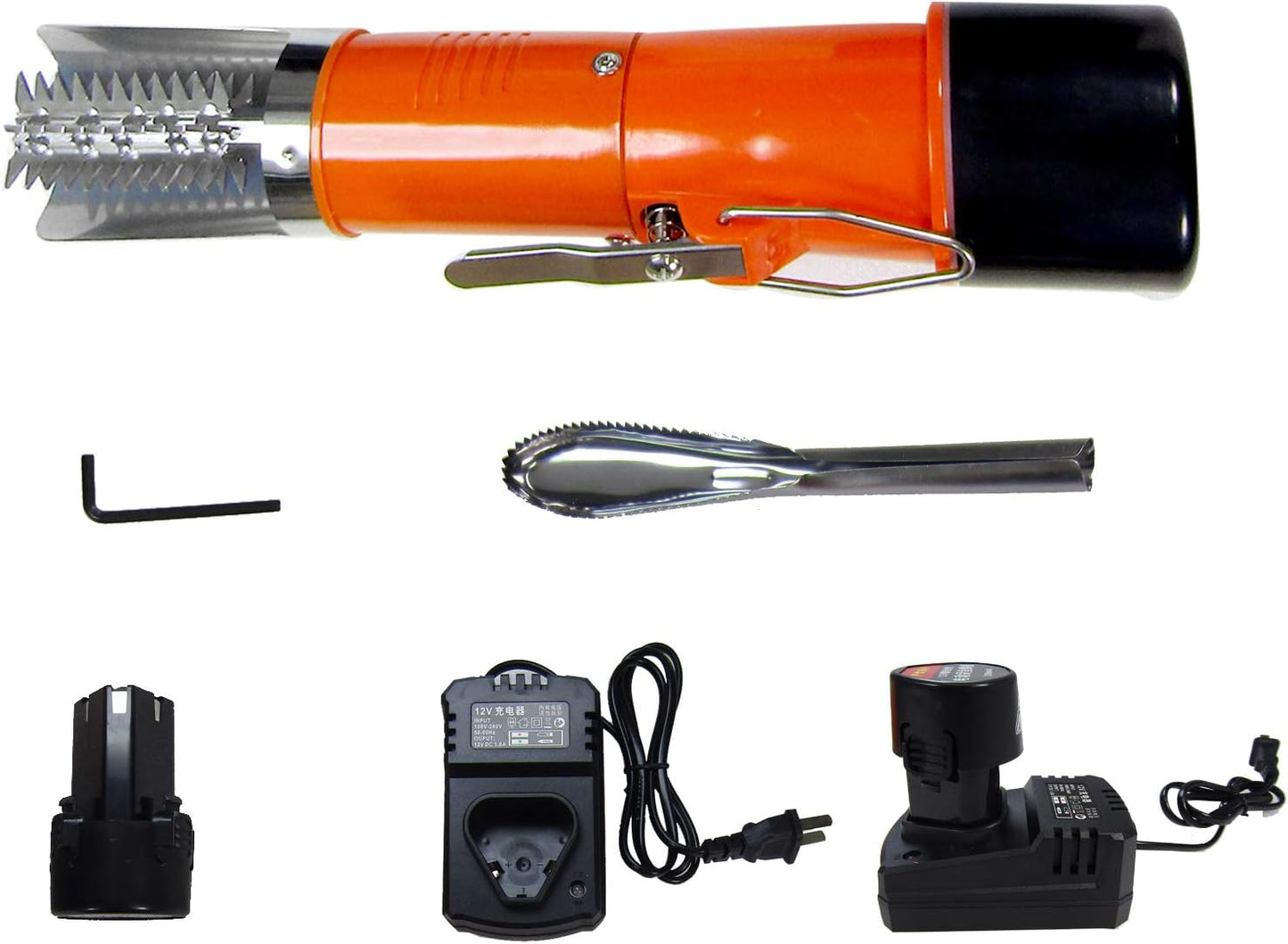 Powerful Electric Fish Scraper Cordless Fish Scaler Cleaner Automatic Fish Scale Remover with a Manual Scaler