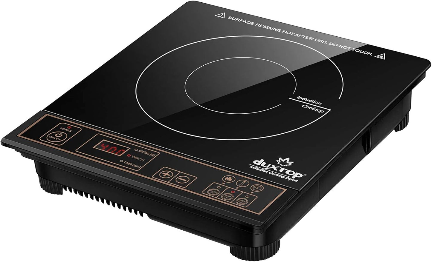 Duxtop 1800W Portable Induction Cooktop Countertop Burner, Gold 8100MC\/BT-180G3