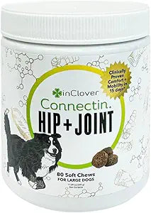 In Clover Hip and Joint Supplement for Large Dogs 70 Pounds and Up with Glucosamine Chondroitin, and Hyaluronic Acid â€“ Formulated for Large Breeds â€“ Clinically Proven Hip and Joint Support