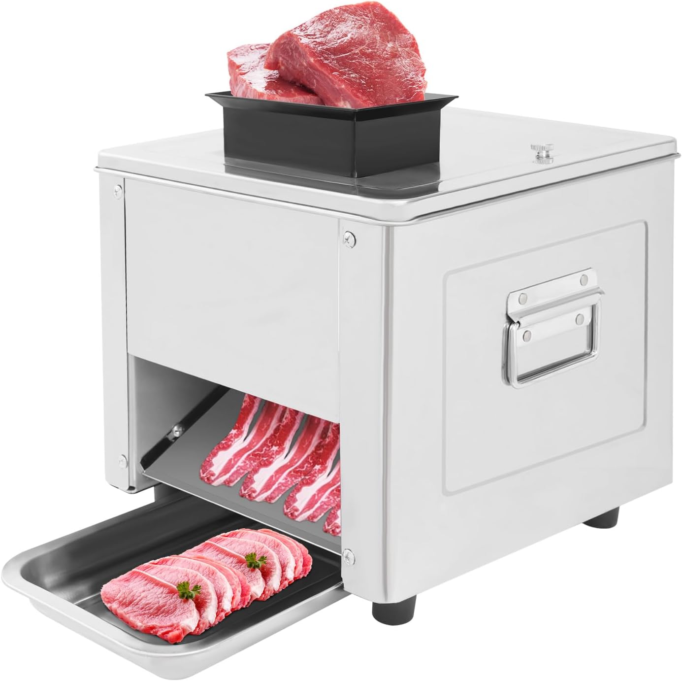 850W Meat Cutter Machine, 330 lbs\/h 310 RPM Electric Meat Grinder & Cutter with 3.5mm Blade, Shredding & Dicing, Stainless Steel, Commercial & Home Kitchen Machine