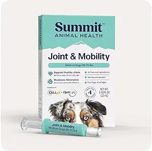 Summit Canine Joint and Mobility Supplement for Medium Dogs, All Natural Liquid Chondroitin, Liposomal Delivery for Arthritis, Hip & Joint Support Vitamin, (Dogs, 25-75lbs)