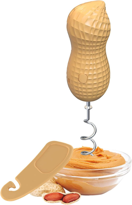Electric Peanut Butter Stirrer, Peanut Butter Mixer Effortlessly Blend Oil and Peanut Butter, Quick and Even Mixing for Natural Peanut Butter, Almond Butter, and More. ﻿