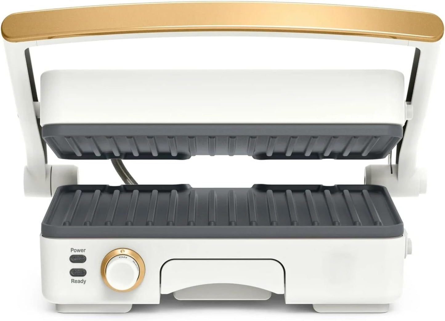 2-in-1 Panini Press & Indoor Grill \u2013 Non-Stick, 1200W, Adjustable Temperature, Floating Hinge, Easy Clean, Dishwasher-Safe Drip Tray (White Icing)