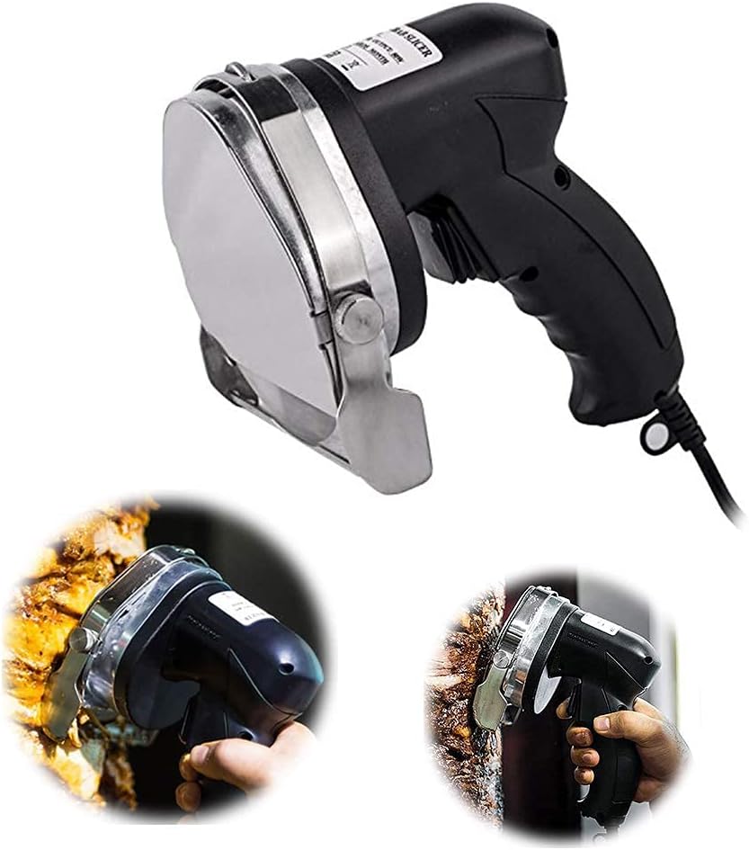 Li Bai Commercial Doner Kebab Electric Gyros Knife Shawarma Machine Gyro Cutter Kebab Meat Slicer with 2 blades