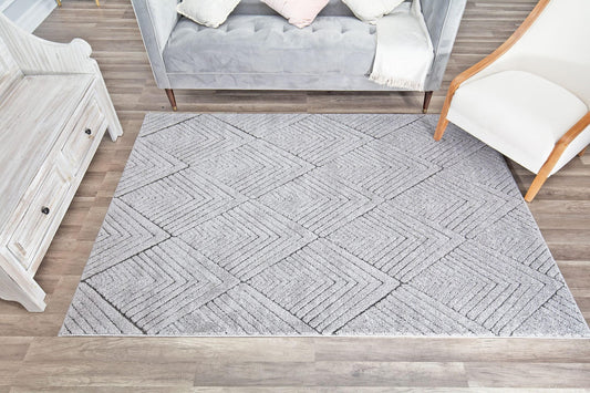 Rugs America Cadence 8 x 10 (ft) Loomed Polypropylene Soapstone Rectangular Indoor Geometric Spot Clean Only Area rug