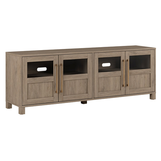 Hailey Home Holbrook Transitional Antiqued Gray Oak 68-in W TV stand ( Accommodates TVs more than 70-in )