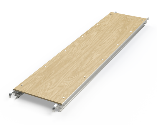 Build Frames Aluminum/Wood 0.29-ft H x 1.583-ft W x 7-ft L 250-lb Capacity Scaffold Plank