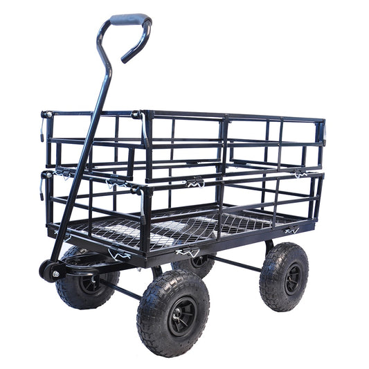 Fun Orange 6.4-cu ft Steel Folding Yard Cart