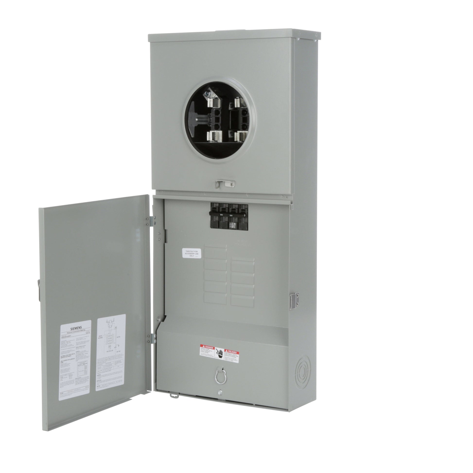 Siemens 200 -Amp 8 -Spaces 16 -Circuit Outdoor Main Breaker Meter Combo Load Center