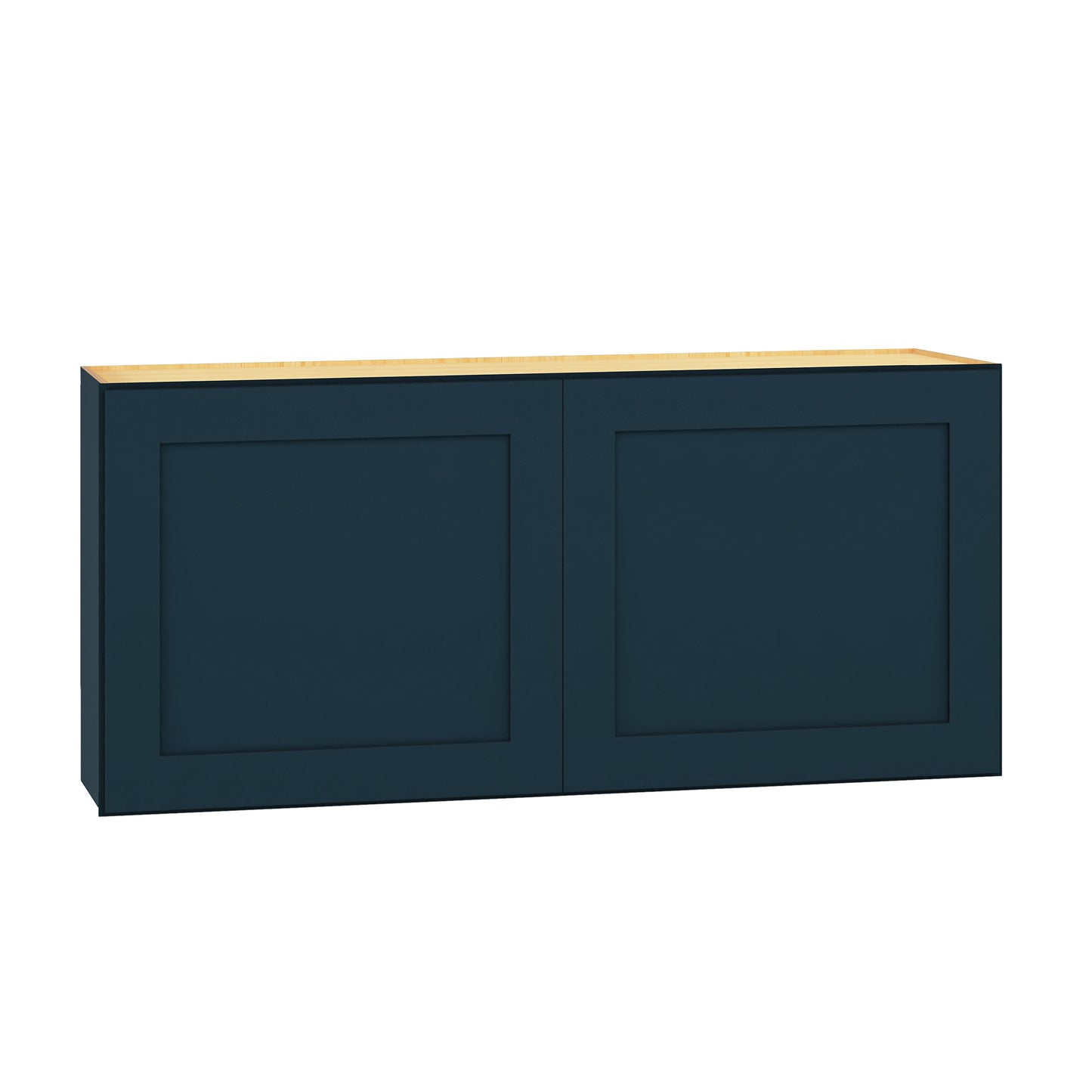 Diamond Express Jamestown 39-in W x 18-in H x 24-in D Regatta Blue Wall Fully Assembled Plywood Cabinet Recessed Panel Shaker