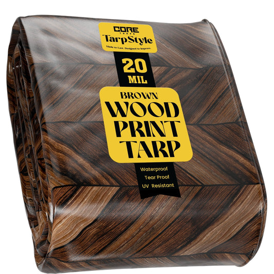 Core Tarps 40-ft x 60-ft Brown Commercial Polyethylene 20-mil Tarp