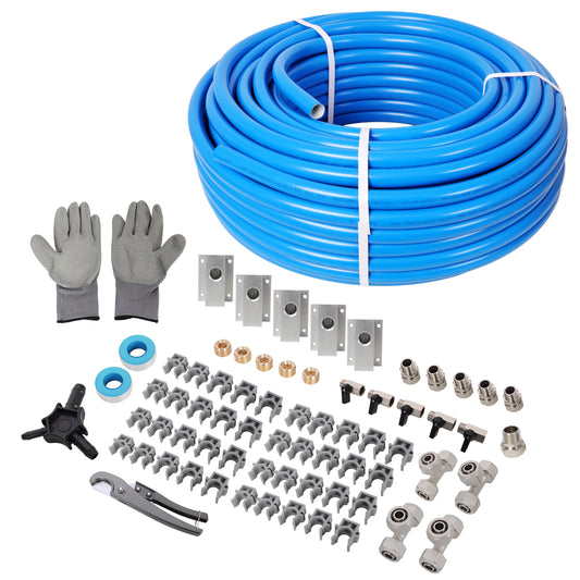 Siavonce 3/4-in x 200ft  Air Compressor Piping High Quality PEX-AL-PEX Tubing Air Hose Kit Air Compressor AccessoriesBlue Tubing