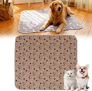 Puppy Pads with pheromones, 2026 Upgraded Washable Puppy Pads for Dogs & Cats, Pee Pad - Leak & Odor Waterproof, Non-Slip Base, Easy to Clean & Reusable (Brown-A, M: 27.6" Ã— 31.5")