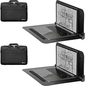 2 Pack Magnetic Laptop Holder, Portable Workstation with Bag & 3 Super Strong Magnets, 50 lb Capacity Laptop Stand Attach to HVAC, Trucks, Walls, Workshops Equipment Repairs Utility Platform