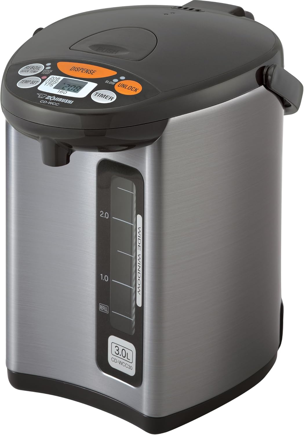 Zojirushi CD-WCC30 Micom Water Boiler and Warmer (101 oz, Silver Dark Brown)